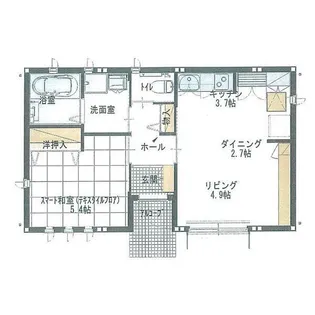 愛知県海部郡蟹江町西之森9【一戸建】の間取り