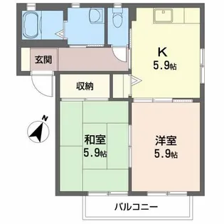 メゾン ジュン B棟【2階】の間取り