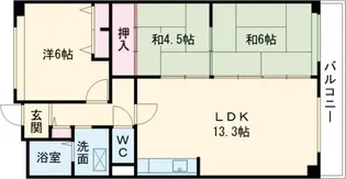 大阪府枚方市香里園桜木町【マンション】の間取り
