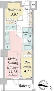 ドゥーエ早稲田【6階】の間取り