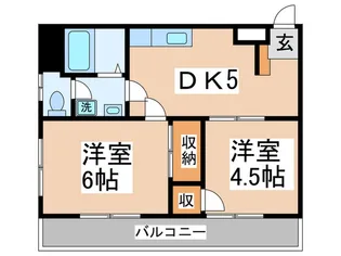 ニュ-ブリッジビル【4階】の間取り