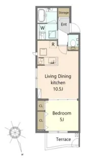 ソレイユ馬込【1階】の間取り