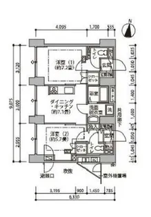 東雲キャナルコートCODAN14号棟【6階】の間取り