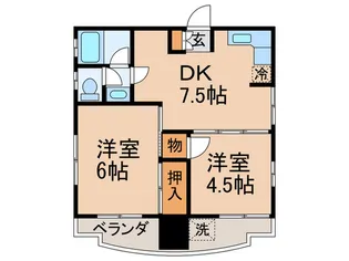 サンビューレ南馬込【4階】の間取り