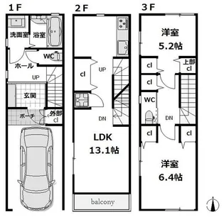 大阪府三島郡島本町山崎4【一戸建】の間取り