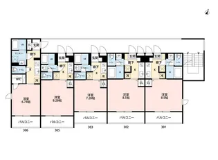 東京都福生市本町【マンション】の間取り