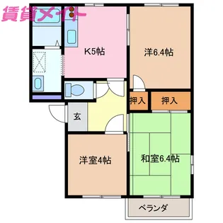 リバーサイド日永【2階】の間取り
