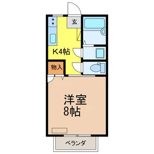 K&Aハイツ【1階】の間取り