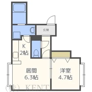 クラージュ24【3階】の間取り
