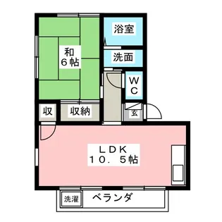 コーポ中浦【2階】の間取り