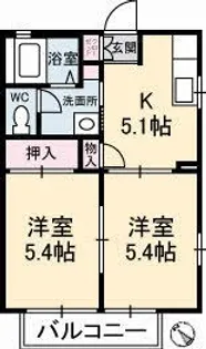 フレグランス高須(4丁目)【2階】の間取り