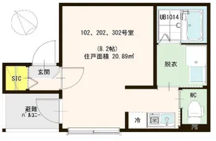 Coco Sakura【1階】の間取り