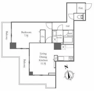 リバーシティ21新川【10階】の間取り