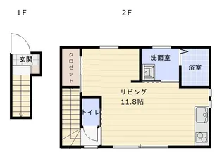 EN CACHETTE A棟【2階】の間取り