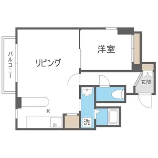 HK大通ハイム【7階】の間取り