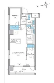 ルフォンプログレ品川戸越【4階】の間取り