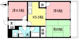 ハイツ緑ヶ丘【2階】の間取り