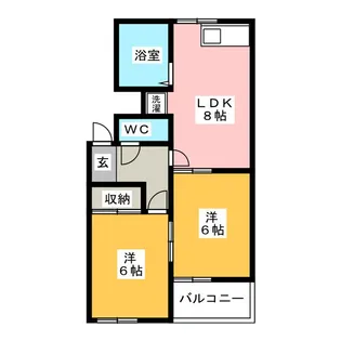柊アビタシオン【1階】の間取り