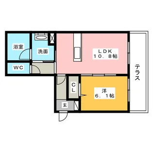 TERASS八田【1階】の間取り