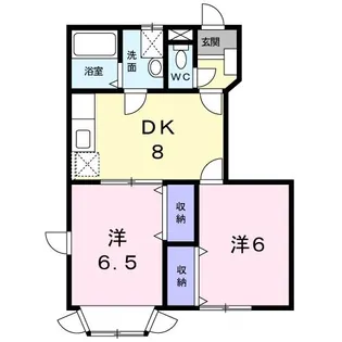 アウローラ・市浜【1階】の間取り