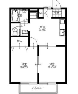 ビーバープレイス五井A【2階】の間取り