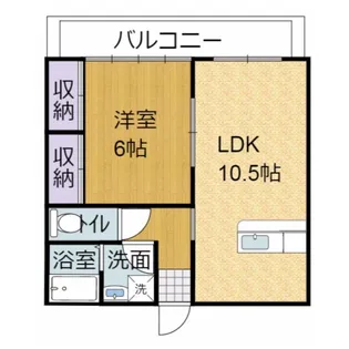 近江アパート北棟【1階】の間取り