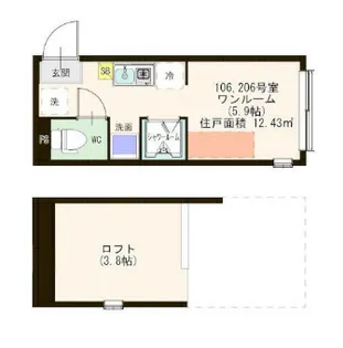 ハーモニーテラス・A-Stage 練馬【2階】の間取り