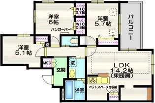 La felice【3階】の間取り