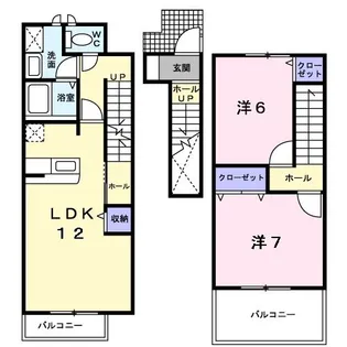 グラシュー折立【2階】の間取り