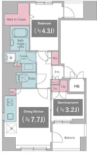 レジディア御茶ノ水プレイス【2階】の間取り