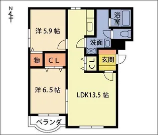 ベルメゾンTSUTAYA【1階】の間取り