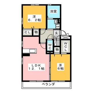 フォルトゥーナII【2階】の間取り