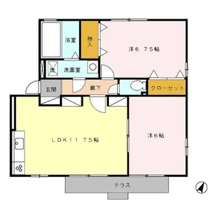 リビングタウン香久山【1階】の間取り