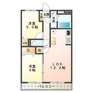アステール長太ノ浦【1階】の間取り