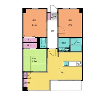 クリヴィーレ増田【6階】の間取り