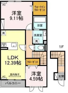 ガーデンリーフ平和台A棟【2階】の間取り