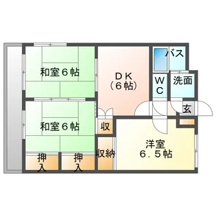 ハイツニューリバー【1階】の間取り
