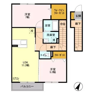 ゴールデンリバー【2階】の間取り