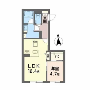 シャーメゾン 上水前寺【1階】の間取り
