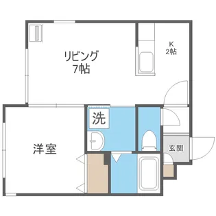 ラージヒル菊水【4階】の間取り
