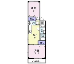 グランビア三内【2階】の間取り