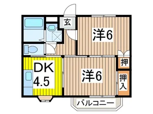アバンサールプリモA【1階】の間取り