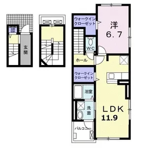 ラフィネ【3階】の間取り