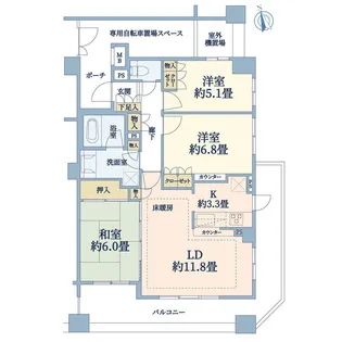 クレアホームズ武蔵小金井【3階】の間取り