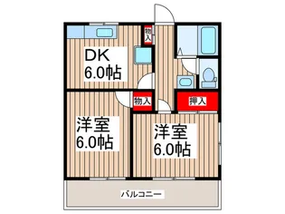 小川ハイツ【2階】の間取り