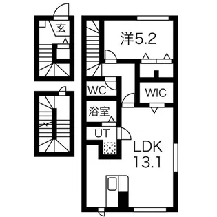 ラ・カシェット(La Cachettl)【3階】の間取り