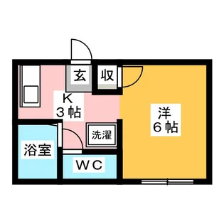 キャッスルしらかば【1階】の間取り