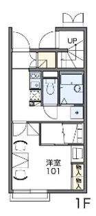 レオパレスサンモールガーデン【1階】の間取り