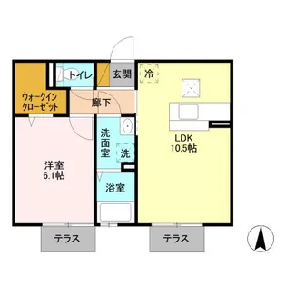 メゾンあき【1階】の間取り