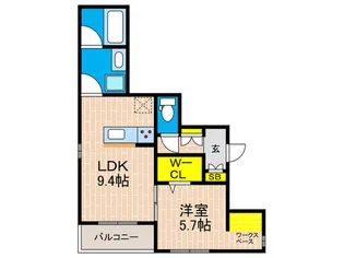 ベルハイム六甲道【3階】の間取り